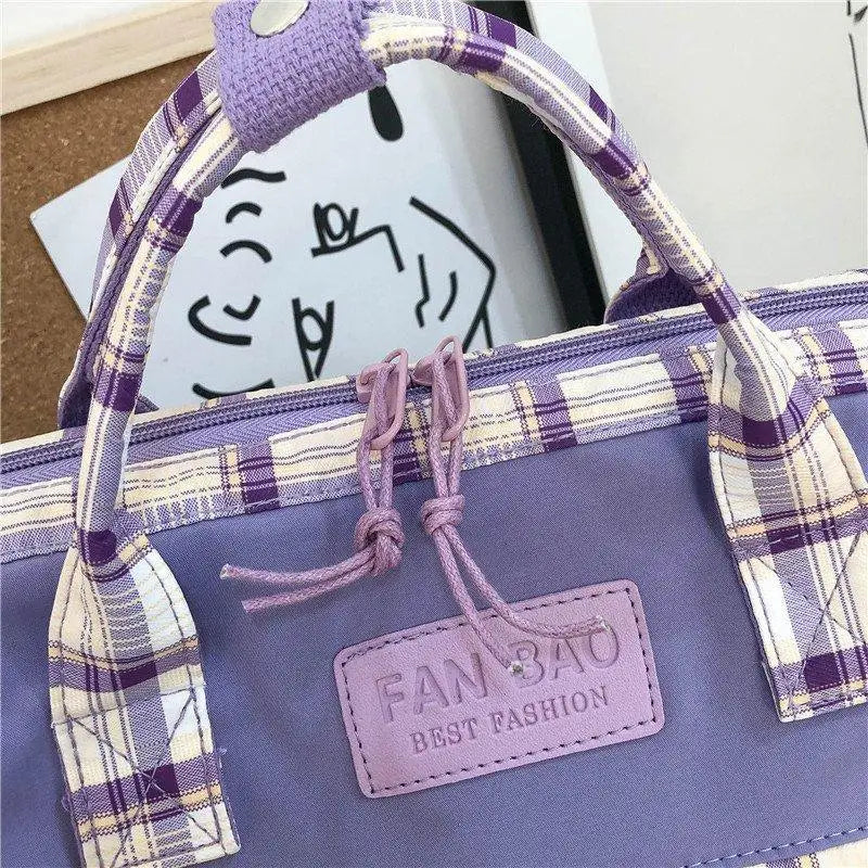 New Trendy Casual Women Purple Backpacks Fashionable Black Cow Pattern Travel Bag And School Bag for Teenager And Girls