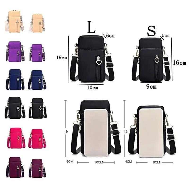 New Trendy Crossbody Zipper Shoulder Bag For Ladies And Girls Multifunction Handbag Wrist Purse For Females