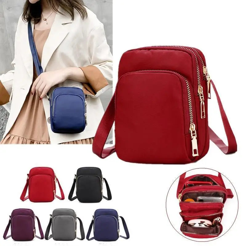 New Trendy Crossbody Zipper Shoulder Bag For Ladies And Girls Multifunction Handbag Wrist Purse For Females