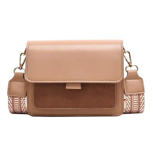 New Trendy Small Square Wide Shoulder Strap Lady Bag For Women And Girl Fashionable Casual Mobile Phone Bag And Wallet