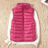 New Trendy Ultra Light Women’s Duck Down Vest Jacket Autumn/Winter High collar Sleeveless Coat For Girls - ALU93348NLF