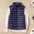 New Trendy Ultra Light Women’s Duck Down Vest Jacket Autumn/Winter High collar Sleeveless Coat For Girls - ALU93348NLF