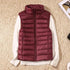 New Trendy Ultra Light Women’s Duck Down Vest Jacket Autumn/Winter High collar Sleeveless Coat For Girls - ALU93348NLF