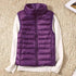 New Trendy Ultra Light Women’s Duck Down Vest Jacket Autumn/Winter High collar Sleeveless Coat For Girls - ALU93348NLF