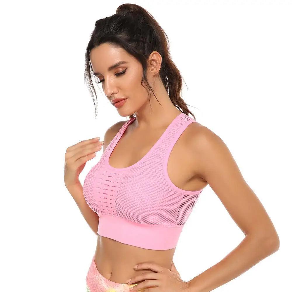 New Trendy Women’s T - shirts Workout Sports Bra Yoga Vest Backless Solid Quick Dry Running Gym Sport bra Yoga Shirts