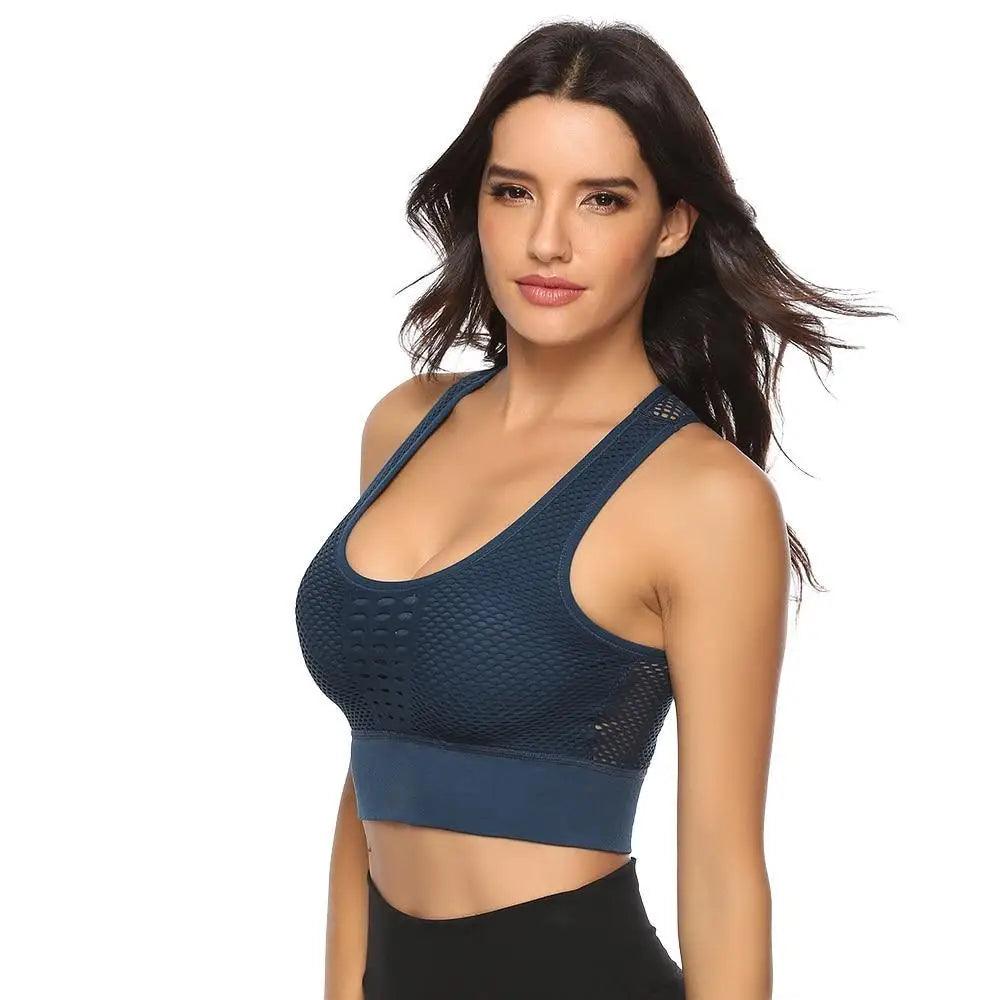 New Trendy Women’s T - shirts Workout Sports Bra Yoga Vest Backless Solid Quick Dry Running Gym Sport bra Yoga Shirts