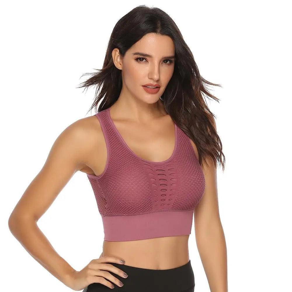 New Trendy Women’s T - shirts Workout Sports Bra Yoga Vest Backless Solid Quick Dry Running Gym Sport bra Yoga Shirts