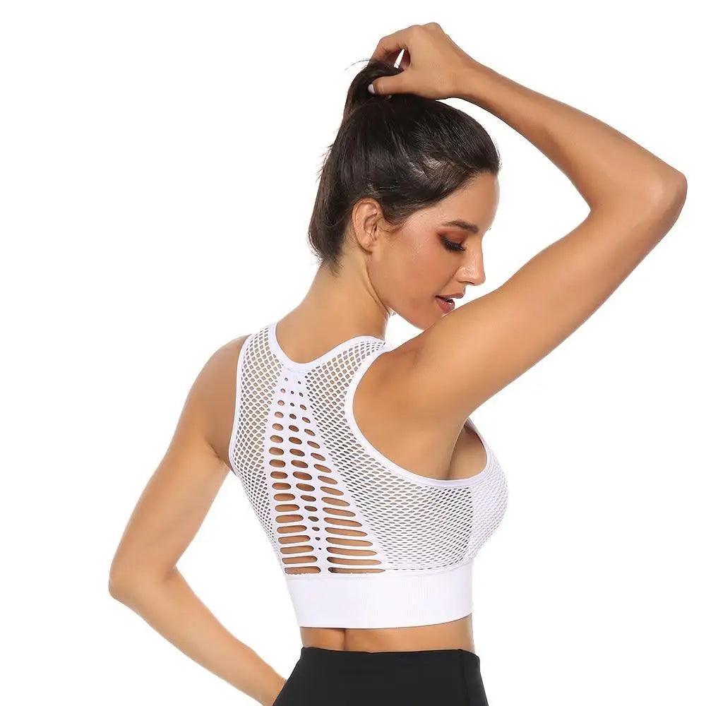 New Trendy Women’s T - shirts Workout Sports Bra Yoga Vest Backless Solid Quick Dry Running Gym Sport bra Yoga Shirts