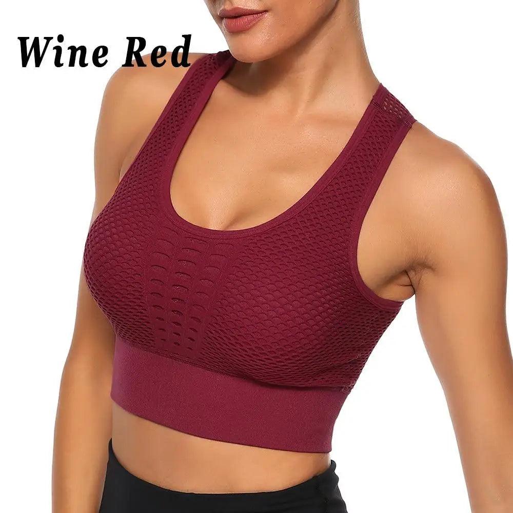 New Trendy Women’s T - shirts Workout Sports Bra Yoga Vest Backless Solid Quick Dry Running Gym Sport bra Yoga Shirts