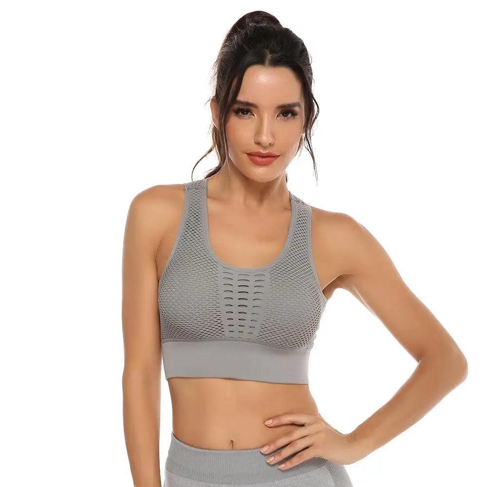 New Trendy Women’s T - shirts Workout Sports Bra Yoga Vest Backless Solid Quick Dry Running Gym Sport bra Yoga Shirts