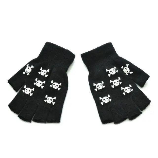 New Trendy 2021 Adult Skeleton Skull Half Finger Gloves Glow  Dark Fingerless Stretch Knitted Winter Mittens - Treko - 2021 trends, bike riding gloves, birthday gifts, breathable gloves, comfortable gloves, fashion 2021, fashionable gloves, new trend 2021, racing gloves, stylish gloves, trends 2021, trendy gloves, winter gloves- Stevvex.com