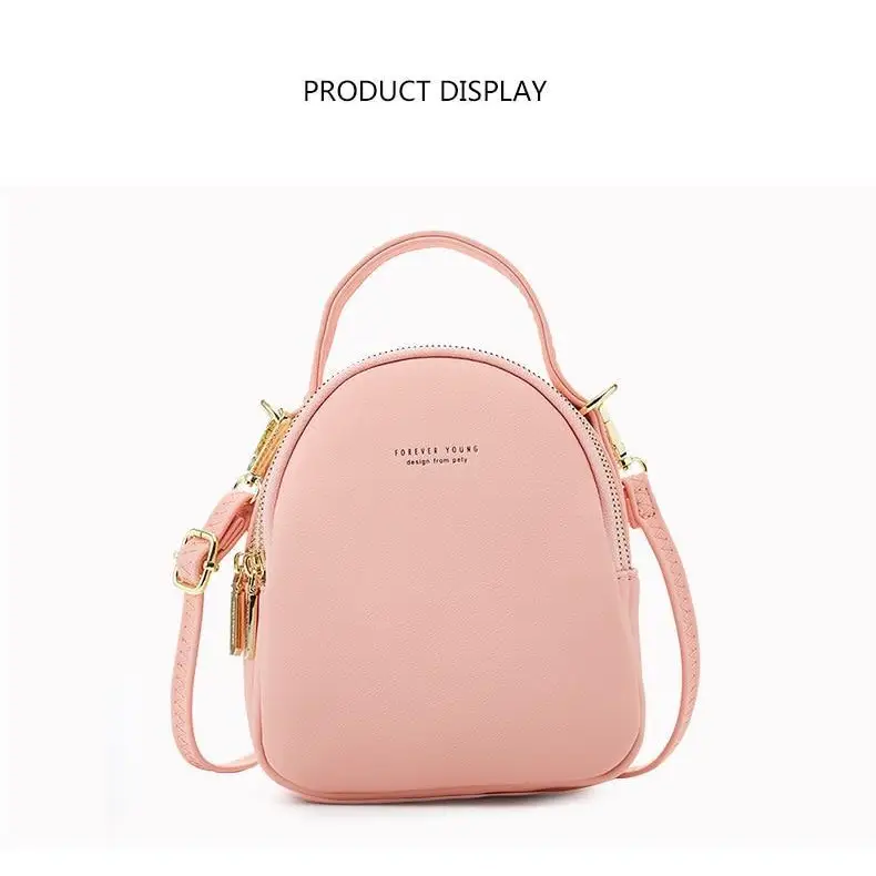 New Versatile Big Capacity 3 Layer Women Backpack Fashionable Small Backpack For Ladies Soft Leather Shoulder Crossbody