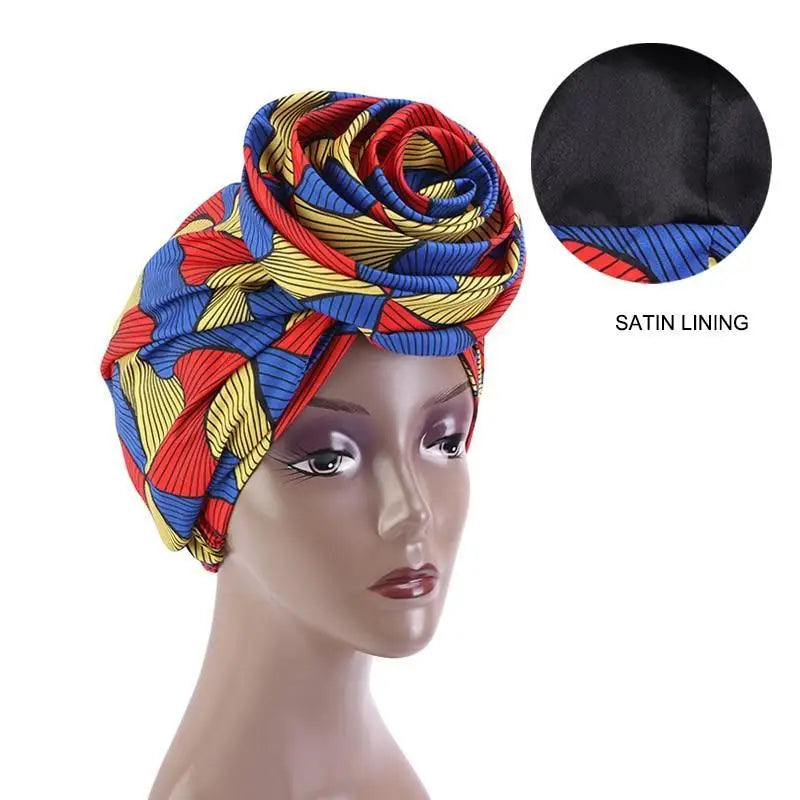 New Vintage African Print Stretch Bandana Head Wrap Long Scarf satin Floral Women Party Turban Headwear Cap Hair Accessories - ALLURELATION - 577, African Bandana, Bandana, Best Sale satin, Floral Women's satin, gift for girls, Hair Accessories, Head Wrap for girls, Headwear Cap, hot sale Bandana, Long Scarf satin, luxury Bandana, Matching scarfs, Party Turban Headwear, Print Stretch Bandana, protect from sun headcover, top quality satins, Unique Design Bandana, Vintage style scarf - Stevvex.com