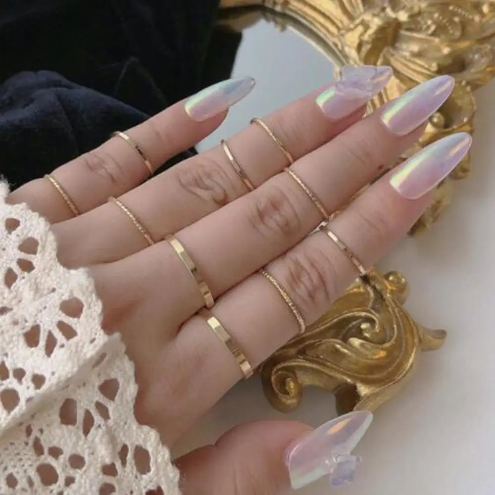 New Vintage Style Gold Midi Round Twist Rings Set For Women And Girls Ring Trendy Metal Knuckle Finger Rings Jewelry - ALLURELATION - 571, best selling rings, elegance rings set, elegant jewelry, fashionable jewelry, fashionable rings set, Gold Midi Round rings, Jewelry, Metal Knuckle Finger Rings, midi finger rings set, party rings, rings, rings for girls, rings for ladies, stylish midi fingers ring set, trendy jewelry, trendy rings, vintage jewelry, vintage style rings, weddings rings set - Stevvex.com