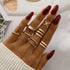 New Vintage Style Gold Midi Round Twist Rings Set For Women And Girls Ring Trendy Metal Knuckle Finger Rings Jewelry - ALLURELATION - 571, best selling rings, elegance rings set, elegant jewelry, fashionable jewelry, fashionable rings set, Gold Midi Round rings, Jewelry, Metal Knuckle Finger Rings, midi finger rings set, party rings, rings, rings for girls, rings for ladies, stylish midi fingers ring set, trendy jewelry, trendy rings, vintage jewelry, vintage style rings, weddings rings set - Stevvex.com