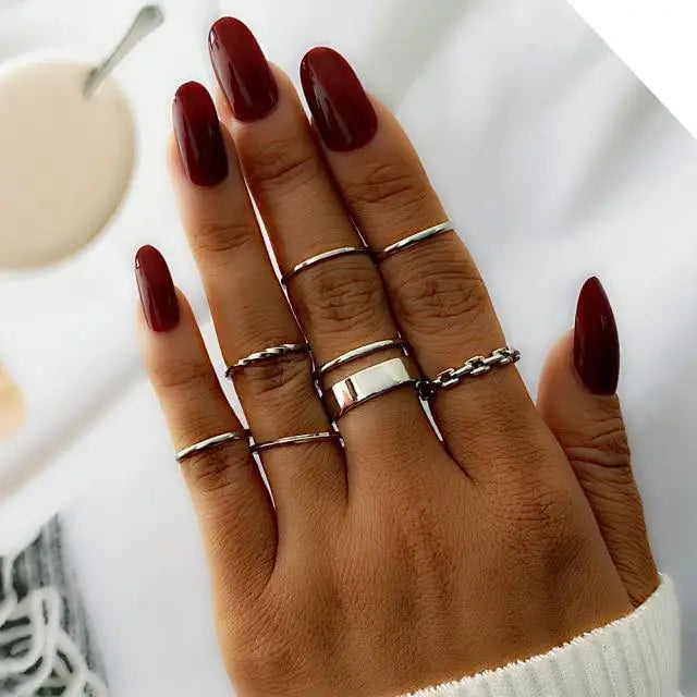 New Vintage Style Gold Midi Round Twist Rings Set For Women And Girls Ring Trendy Metal Knuckle Finger Rings Jewelry - ALLURELATION - 571, best selling rings, elegance rings set, elegant jewelry, fashionable jewelry, fashionable rings set, Gold Midi Round rings, Jewelry, Metal Knuckle Finger Rings, midi finger rings set, party rings, rings, rings for girls, rings for ladies, stylish midi fingers ring set, trendy jewelry, trendy rings, vintage jewelry, vintage style rings, weddings rings set - Stevvex.com