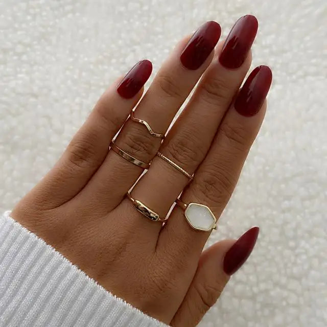 New Vintage Style Gold Midi Round Twist Rings Set For Women And Girls Ring Trendy Metal Knuckle Finger Rings Jewelry - ALLURELATION - 571, best selling rings, elegance rings set, elegant jewelry, fashionable jewelry, fashionable rings set, Gold Midi Round rings, Jewelry, Metal Knuckle Finger Rings, midi finger rings set, party rings, rings, rings for girls, rings for ladies, stylish midi fingers ring set, trendy jewelry, trendy rings, vintage jewelry, vintage style rings, weddings rings set - Stevvex.com