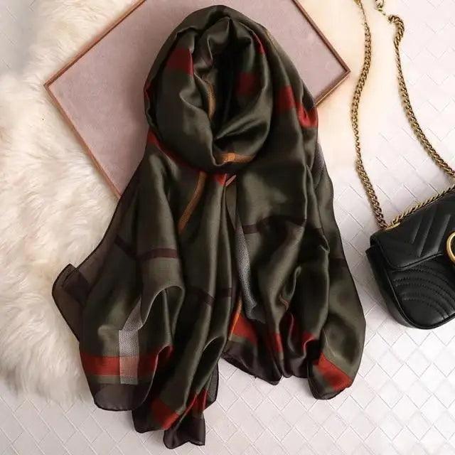 New Women Autumn Winter Fashion Silk Scarf Shawl Beach Headband Female 2021 Casual Wear Beach Friendly - Treko - 2021 trends, beach scarfs, birthday gifts, casual scarfs, fashion 2021, fashion scarfs, fashionable scarfs, new trend 2021, scarfs, scarfs for women, stylish scarfs, travel scarfs, trends 2021, trendy fashionable scarfs, trendy scarfs, trendy scarfs 021, trendy scarfs for women, winter scarfs- Stevvex.com