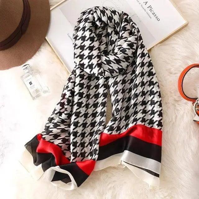 New Women Autumn Winter Fashion Silk Scarf Shawl Beach Headband Female 2021 Casual Wear Beach Friendly - Treko - 2021 trends, beach scarfs, birthday gifts, casual scarfs, fashion 2021, fashion scarfs, fashionable scarfs, new trend 2021, scarfs, scarfs for women, stylish scarfs, travel scarfs, trends 2021, trendy fashionable scarfs, trendy scarfs, trendy scarfs 021, trendy scarfs for women, winter scarfs- Stevvex.com