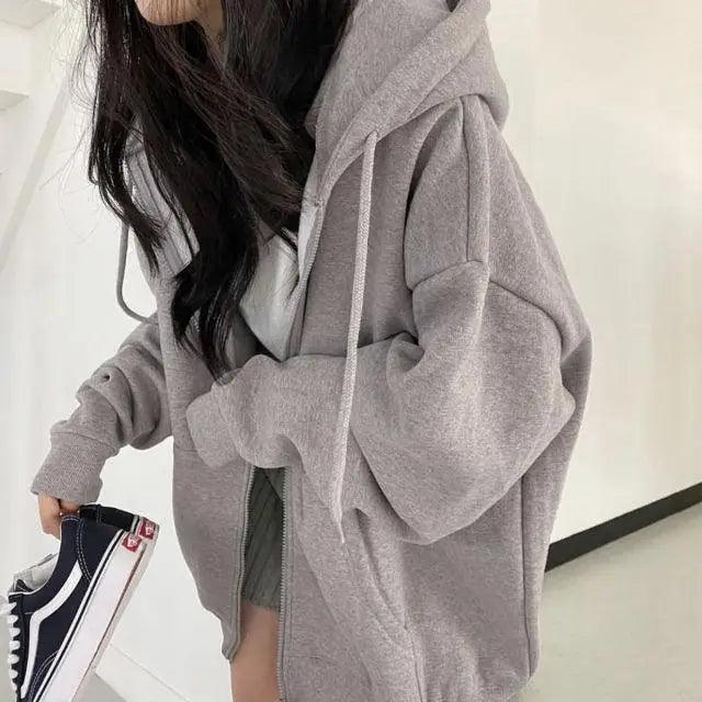 New 2021 Women Hoodie Korean Version Loose Thin Long Oversized Sweatshirts Women Pink Womens Sweatshirt With A Hood Hoodies - Treko - Casual Tracksuit, Cool Fashion, Cool Hoodies, Female Fashion, Hoodies, Jaket Hoodies, Loose Hoodies, Luxury Hoodies, Modern Hoodies, Multi Pockets Hoodies, New Hoodies, Stylish Hoodies, Women fashion, Women Hoodies- Stevvex.com