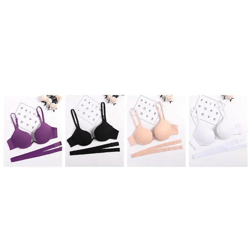 New Women Lingerie U Backless Bras Underwear Deep U Low Cut Push Up Bra Female Breathable Bra - ALU93169RST