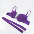 New Women Lingerie U Backless Bras Underwear Deep U Low Cut Push Up Bra Female Breathable Bra - Purple / 38A