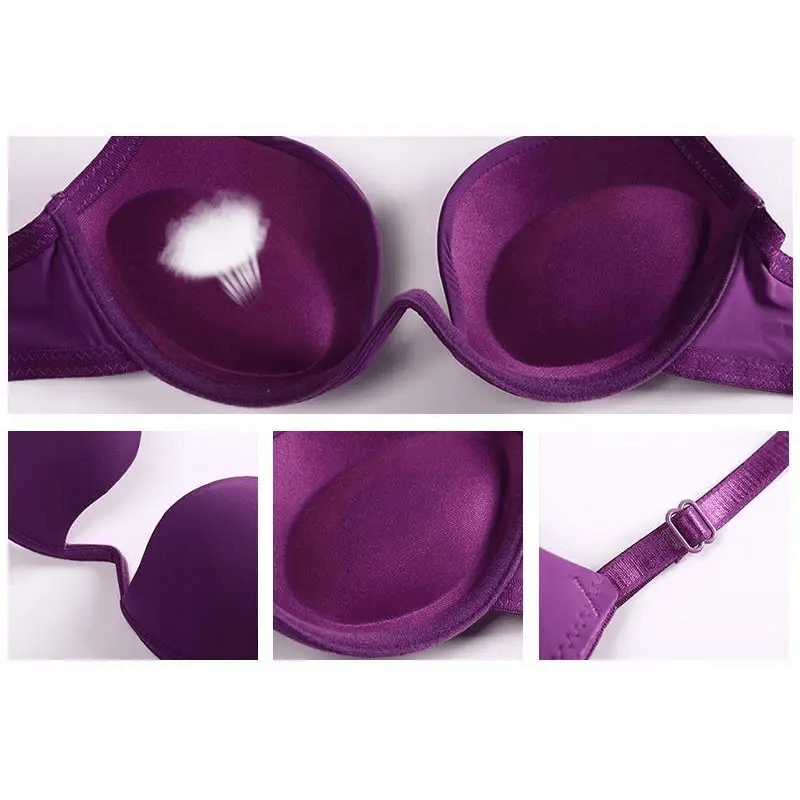 New Women Lingerie U Backless Bras Underwear Deep U Low Cut Push Up Bra Female Breathable Bra - ALU93169RST