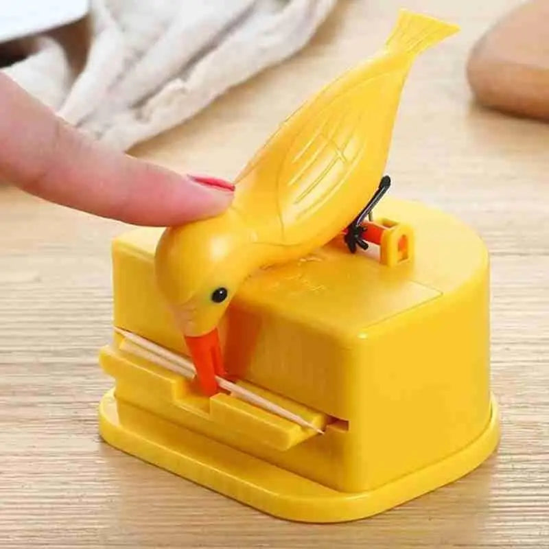 New Yellow Small Bird Toothpick Container Automatic Toothpick Dispenser Toothpick Holder Home Decoration Kitchen Accessories - STEVVEX Kitchen - 739, Automatic Toothpick Dispenser, Home Decoration, kitchen, kitchen accessories, Small Toothpick Container, Toothpick Container, Toothpick Dispenser, Toothpick Holder, Yellow Toothpick Container - Stevvex.com