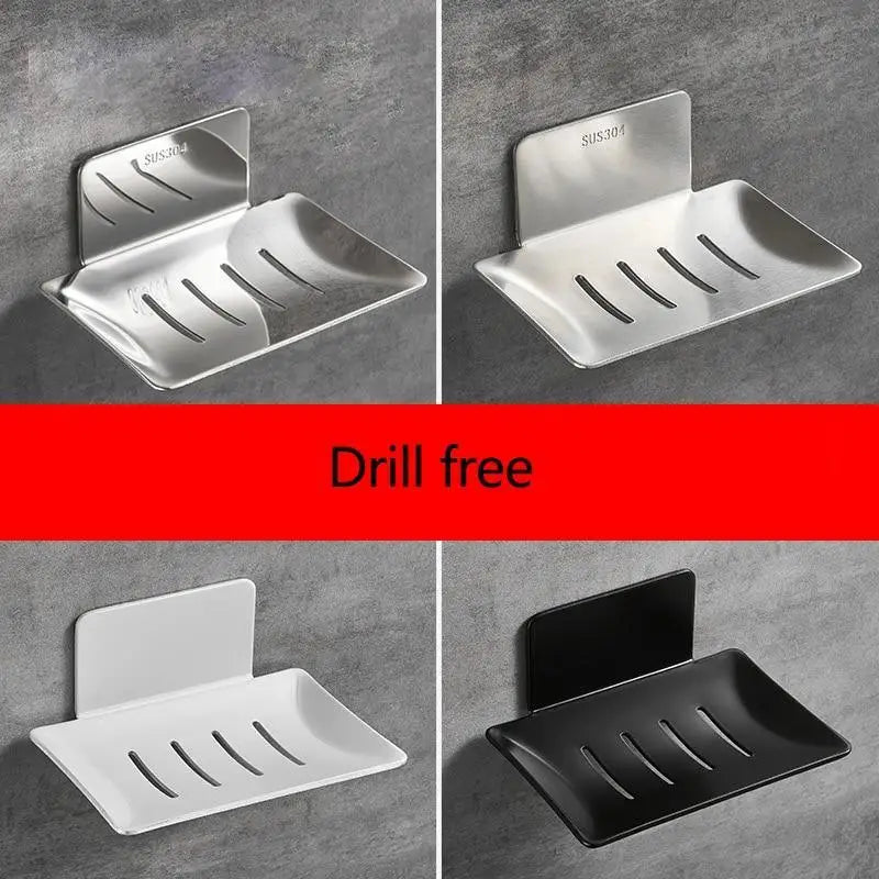 No Drilling Soap Dish Holder Wall Mounted Soap Sponge Holder For Kitchen Soap Holder Bathroom Soap Holder Soap Dish