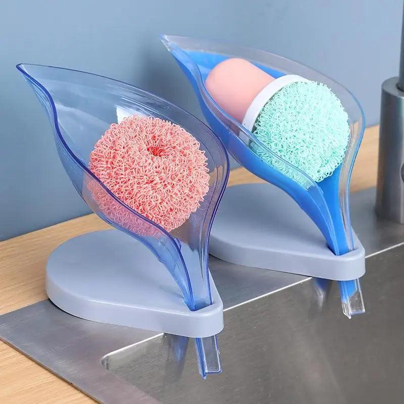 Non - slip leaf Shape Soap Box Bathroom Soap Holder Dish Storage Plate Tray Soap Holder Case Kitchen Supplies Bathroom