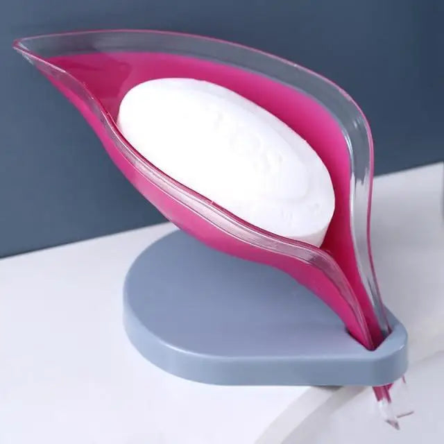 Non - slip leaf Shape Soap Box Bathroom Soap Holder Dish Storage Plate Tray Soap Holder Case Kitchen Supplies Bathroom