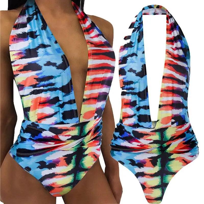 One Piece Swimsuit Women Swimwear Comfortable Bodysuit Off Shoulder Backless Beachwear Bathing Suit - STEVVEX Fashion - 711, beach swimsuit, Black One Piece Swimwear, modern swimsuit, One Piece Swimwear, Rainbow One Piece Swimwear, stylish swimsuit, summer swimsuit, swimsuit, Swimwear, woman, woman swimsuit, Woman swimwear, women swimwear - Stevvex.com