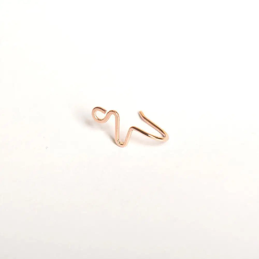 Original Copper Wire Spiral Fake Piercing Nose Ring 2021 Punk Gold Silver Color Clip Nose Ring Also Can Be Ear Clip Cuff Bijoux - ALLURELATION - 556, Antique Jewelry, Jewelry for casual outfit, jewelry in demand, Nose Ring, Nose Ring hoop - Stevvex.com