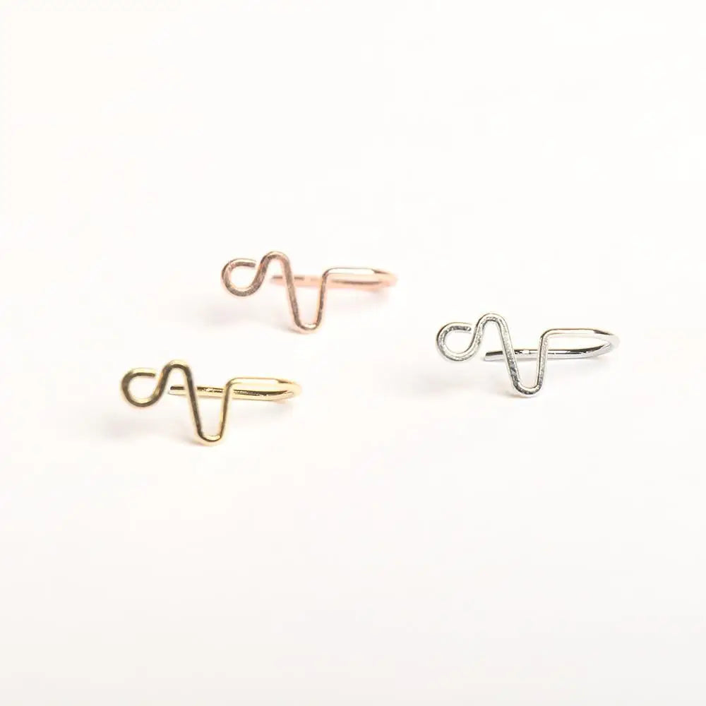 Original Copper Wire Spiral Fake Piercing Nose Ring 2021 Punk Gold Silver Color Clip Nose Ring Also Can Be Ear Clip Cuff Bijoux - ALLURELATION - 556, Antique Jewelry, Jewelry for casual outfit, jewelry in demand, Nose Ring, Nose Ring hoop - Stevvex.com