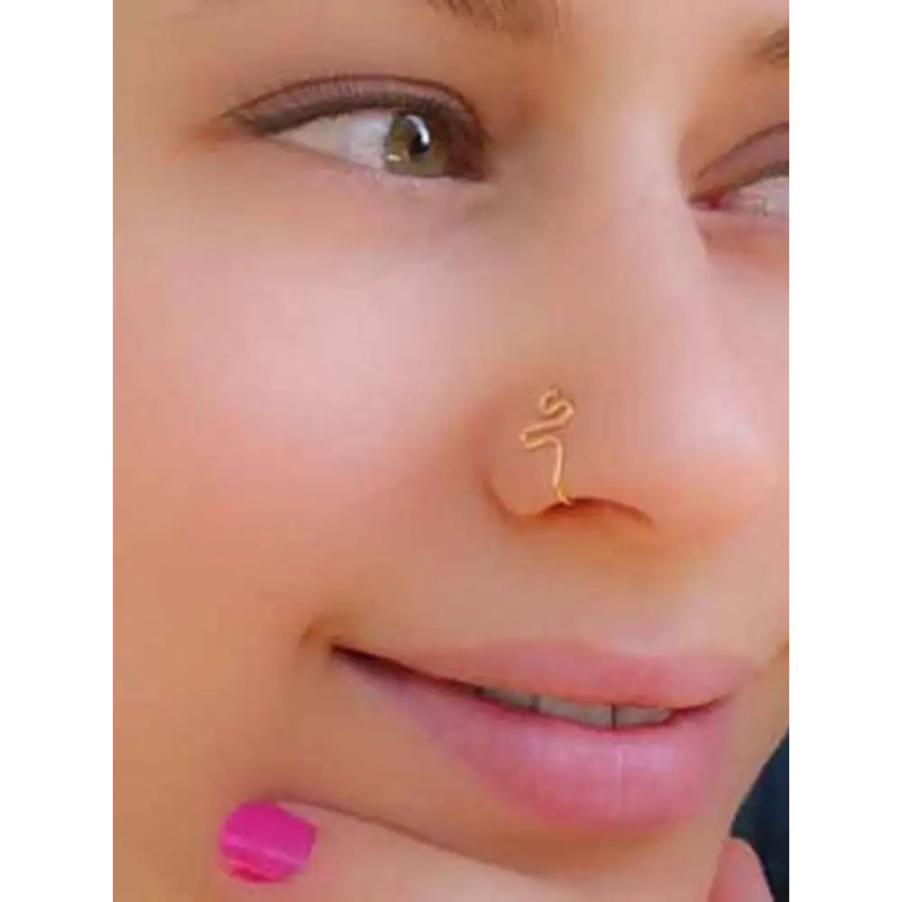 Original Copper Wire Spiral Fake Piercing Nose Ring 2021 Punk Gold Silver Color Clip Nose Ring Also Can Be Ear Clip Cuff Bijoux - ALLURELATION - 556, Antique Jewelry, Jewelry for casual outfit, jewelry in demand, Nose Ring, Nose Ring hoop - Stevvex.com