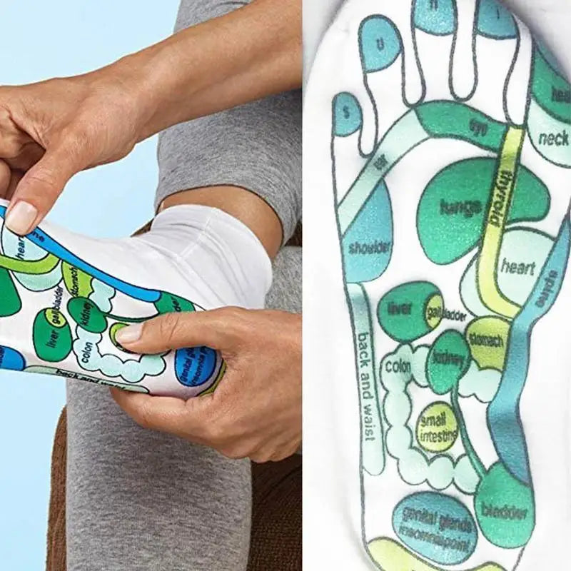 Physiotherapy Massage Points Stress Relieve Socks High Quality Durable Helpful Reflex Zones Anti Stress Sock - STEVVEX Fashion - 720, Acupressure Socks, anti stress socks, Foot Point Socks, massage relieve socks, massage socks, Reflexology Socks, relaxing point socks, relaxing socks, relieve socks, sock, socks, stress relieve socks, stress socks, white socks, white stress socks - Stevvex.com