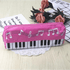 Piano Music Notes Keyboard Pencil Case Large Capacity Pencil Bags Cool Print Stationery Office School Cute Pencil Cases