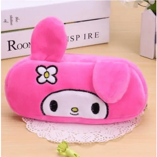 Pink Students Pencil Case Colorful Cartoon Pen Bag With Zipper For Girls Boys School Stationery Organizer Cosmetic Bag