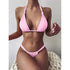 Pink Woman Summer Swimsuit Mini Lace Up Adjustable Bikinis Set Beachwear Top Swimwear Women Swimming Wear Colorful Beach Bathing Suit - STEVVEX Fashion - 711, bathing suit, beach swimsuit, beachwear, bikini set, colorful swimwear, elegant woman bikini, female bathing suit, modern bikini set, Pink Swimsuit, Pink Woman Swimsuit, Summer Swimsuit, summer swimwear, swimsuit, woman, woman bathing suit, woman bikini, woman swimsuit, Woman swimwear - Stevvex.com