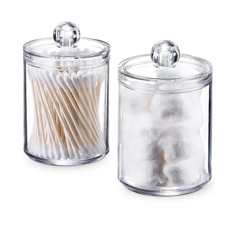 Portable 2pcs Cosmetics Storage Box Makeup Organizer Bathroom Jar Cotton Swab Cotton Pad Jewelry Round Plastic Box Storage Container - ALLURELATION - 2pcs Cosmetics Storage box, 576, Bathroom Jar, best selling storage box, Cotton Pad box, Cotton Swab, durable make up storage box, elegant storage box, gift for girls, hot sale storage box, Jewelry Round Plastic Box, Makeup Organizer, Makeup storage box, multifunctional box, Storage Box, Storage Container - Stevvex.com