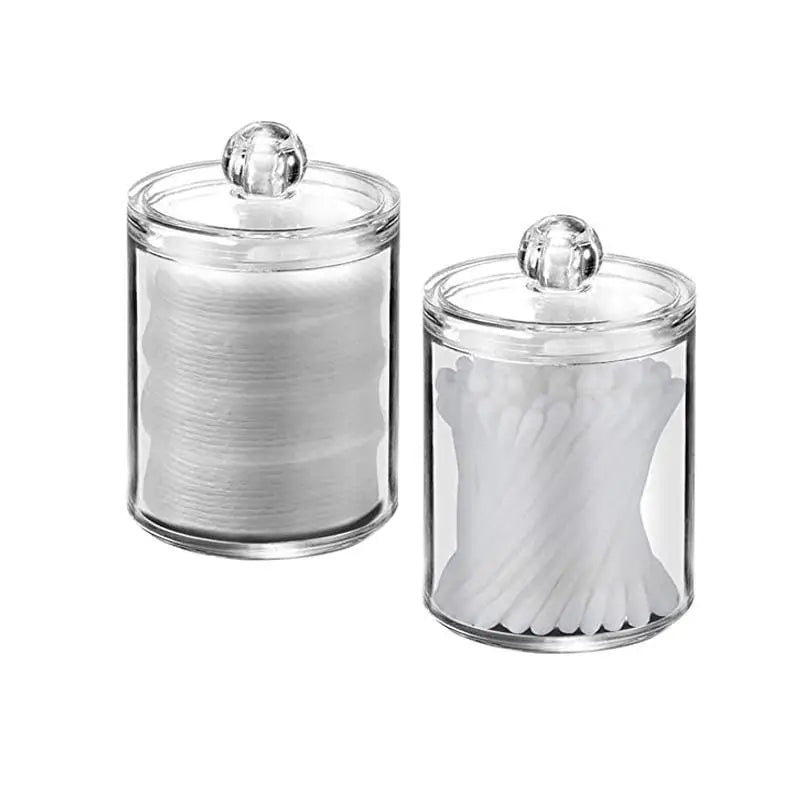 Portable 2pcs Cosmetics Storage Box Makeup Organizer Bathroom Jar Cotton Swab Cotton Pad Jewelry Round Plastic Box Storage Container - ALLURELATION - 2pcs Cosmetics Storage box, 576, Bathroom Jar, best selling storage box, Cotton Pad box, Cotton Swab, durable make up storage box, elegant storage box, gift for girls, hot sale storage box, Jewelry Round Plastic Box, Makeup Organizer, Makeup storage box, multifunctional box, Storage Box, Storage Container - Stevvex.com