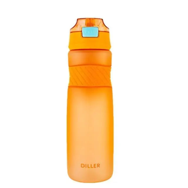 Portable 6 Colors Tritan Material Water Bottle With Straw Outdoor Sport Fitness Drinking Bottles Durable Plastic Bottle