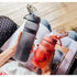 Portable 6 Colors Tritan Material Water Bottle With Straw Outdoor Sport Fitness Drinking Bottles Durable Plastic Bottle