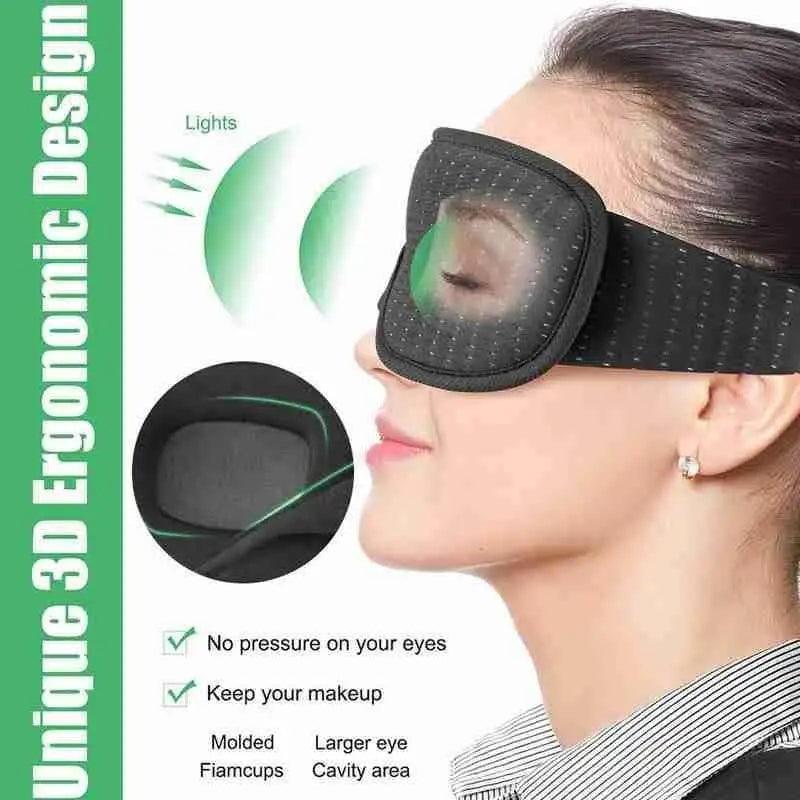 Portable Black Block Light Eye Soft Comfortable Eye Cover For Travel/Light Sleepers/Meditation Elastic Silk Sleep Eye