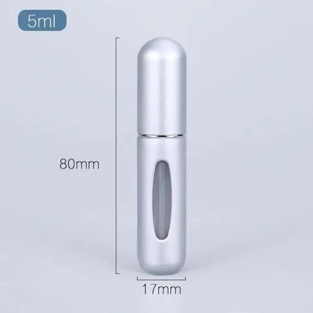 Portable Mini Refillable Atomizer Bottle Lightweight Container For Cosmetics Mini Aluminum Empty Bottle For Traveling Cute Little Bottle For Ladies 5ml - STEVVEX Gadgets - 739, Atomizer, Cosmetics bottle, cute bottle, empty bottle, lightweight bottle, Lightweight Container, Mini Aluminum Empty Bottle, mini bottle, Mini Empty Bottle, Portable bottle, Refillable Atomizer, Refillable bottle, traveling bottle - Stevvex.com