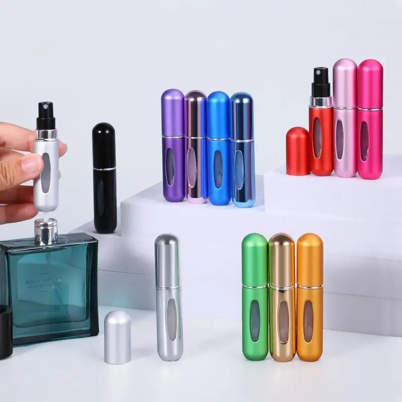 Portable Mini Refillable Atomizer Bottle Lightweight Container For Cosmetics Mini Aluminum Empty Bottle For Traveling Cute Little Bottle For Ladies 5ml - STEVVEX Gadgets - 739, Atomizer, Cosmetics bottle, cute bottle, empty bottle, lightweight bottle, Lightweight Container, Mini Aluminum Empty Bottle, mini bottle, Mini Empty Bottle, Portable bottle, Refillable Atomizer, Refillable bottle, traveling bottle - Stevvex.com