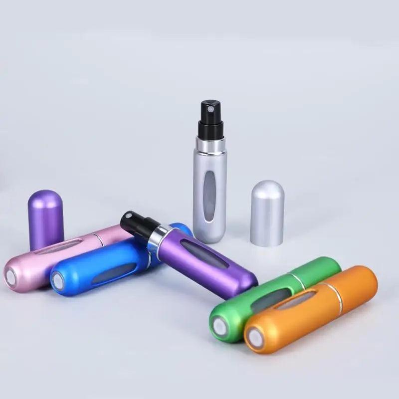 Portable Mini Refillable Atomizer Bottle Lightweight Container For Cosmetics Mini Aluminum Empty Bottle For Traveling Cute Little Bottle For Ladies 5ml - STEVVEX Gadgets - 739, Atomizer, Cosmetics bottle, cute bottle, empty bottle, lightweight bottle, Lightweight Container, Mini Aluminum Empty Bottle, mini bottle, Mini Empty Bottle, Portable bottle, Refillable Atomizer, Refillable bottle, traveling bottle - Stevvex.com