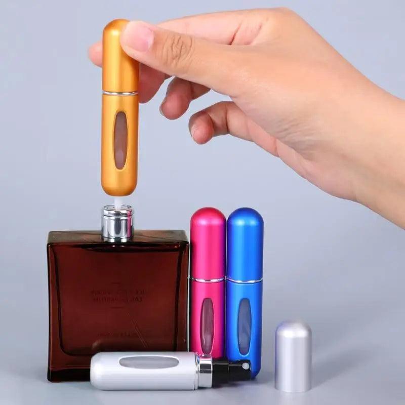 Portable Mini Refillable Atomizer Bottle Lightweight Container For Cosmetics Mini Aluminum Empty Bottle For Traveling Cute Little Bottle For Ladies 5ml - STEVVEX Gadgets - 739, Atomizer, Cosmetics bottle, cute bottle, empty bottle, lightweight bottle, Lightweight Container, Mini Aluminum Empty Bottle, mini bottle, Mini Empty Bottle, Portable bottle, Refillable Atomizer, Refillable bottle, traveling bottle - Stevvex.com