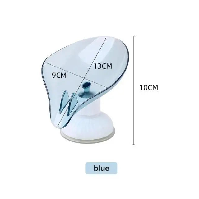 Portable Soap Dish Leaf Shape Soap Holder Leaf Shaped Soap Box Soap Dish For Bathroom Suction Cup Bathroom Storage