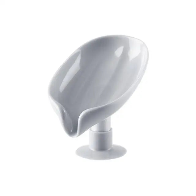 Portable Soap Dish Leaf Shape Soap Holder Leaf Shaped Soap Box Soap Dish For Bathroom Suction Cup Bathroom Storage